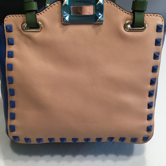 Valentino Mini Colorblock Leather Tote - Picture 9 of 11